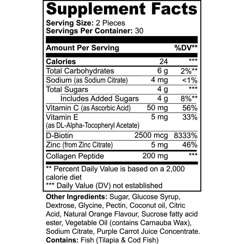 Collagen Gummies For Adults Support Skin, Hair, Nails And Joint Health